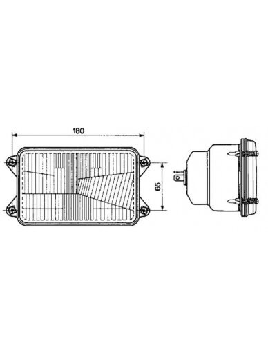 Žibintų įdėklas halogeninis, stačiakampis, skaidrus, 167x74x106,7 mm, Cobo 1 Žibintų įdėklas halogeninis, stačiakampis, skaidrus, 167x74x106,7 mm, Cobo 1