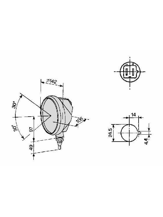 Žibintas halogeninis, šešiakampis, 12 V, 177x120x166 mm, Cobo 4