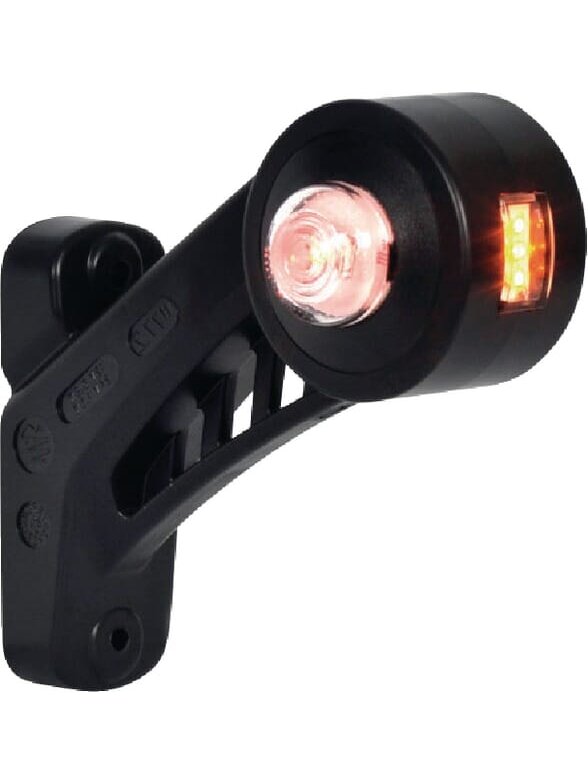 Žibintas RH LED, apvalus, 12/24V, gintarinis/raudonas/baltas, tvirtinamas varžtais, 130x131mm, Waś 2