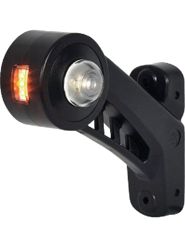 Žibintas RH LED, apvalus, 12/24V, gintarinis/raudonas/baltas, tvirtinamas varžtais, 130x131mm, Waś 3