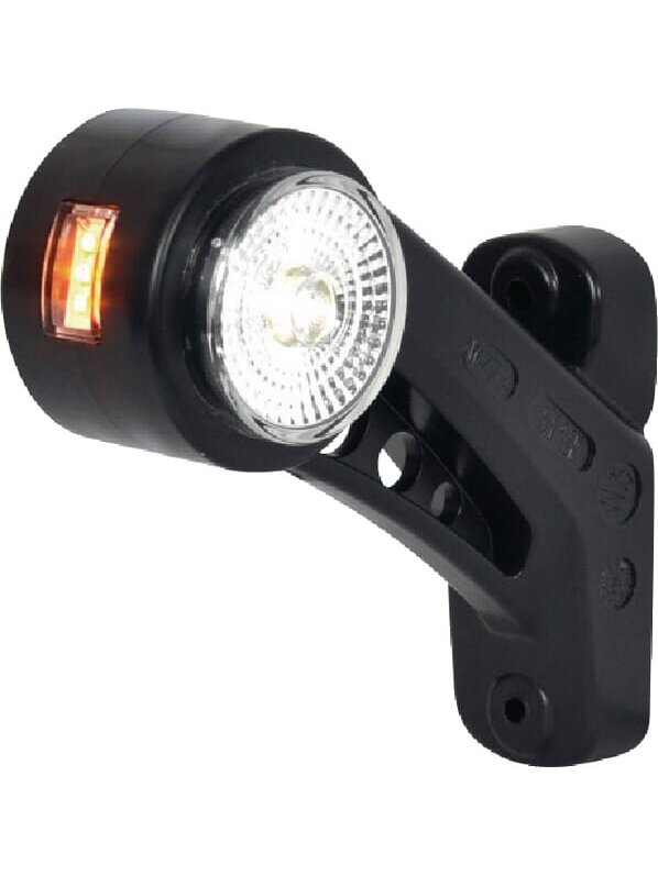 Žibintas RH LED, apvalus, 12/24 V, gintarinis/raudonas/baltas, tvirtinamas varžtais, 131 mm, Waś 2
