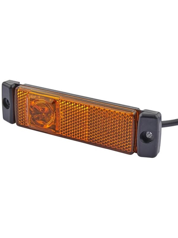 Žibintas 0,50 W, stačiakampis, 12 V, gintarinis, tvirtinamas varžtais, 130x32x1 LED, "Hella Žibintas 0,50 W, stačiakampis, 12 V, gintarinis, tvirtinamas varžtais, 130x32x1 LED, "Hella