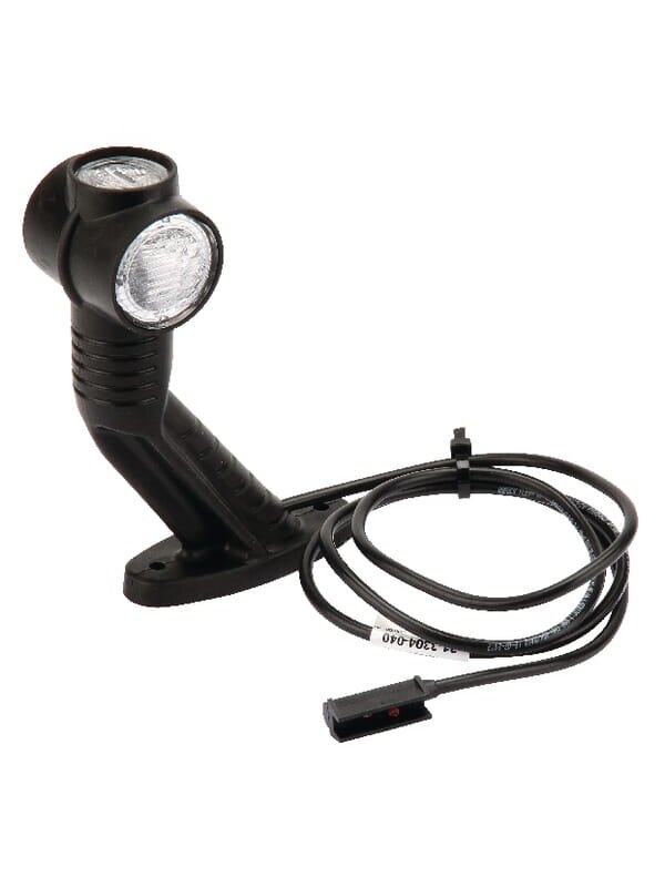 Žibintas LH LED, apvalus, 24 V, raudonas/baltas/apelsininis, su nuolatinės srovės kištuku, Aspöck Žibintas LH LED, apvalus, 24 V, raudonas/baltas/apelsininis, su nuolatinės srovės kištuku, Aspöck