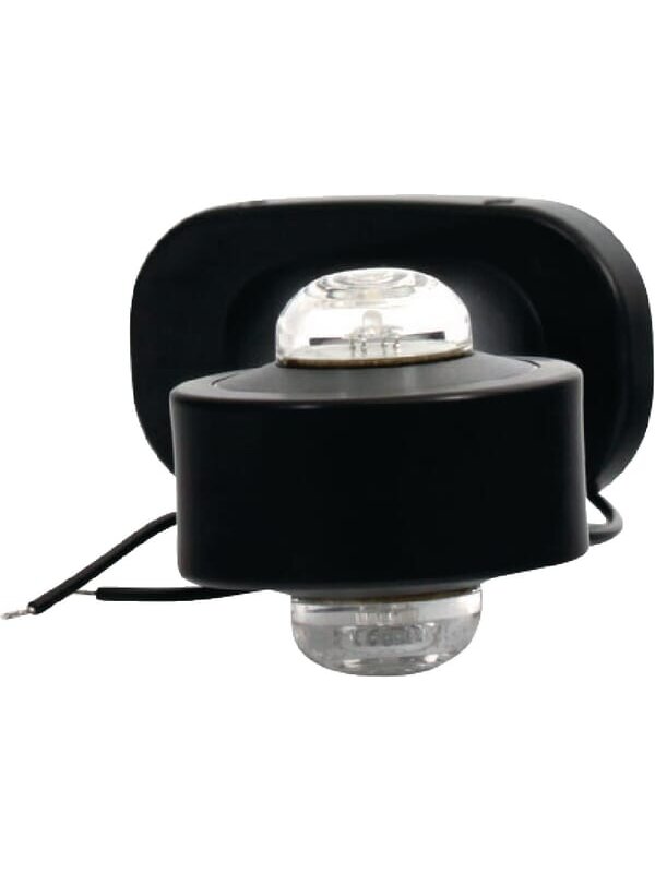 Žibintas RH LED, apvalus, 12/24V, raudonas/permatomas, tvirtinamas varžtais, 167x68x156mm, Waś 2