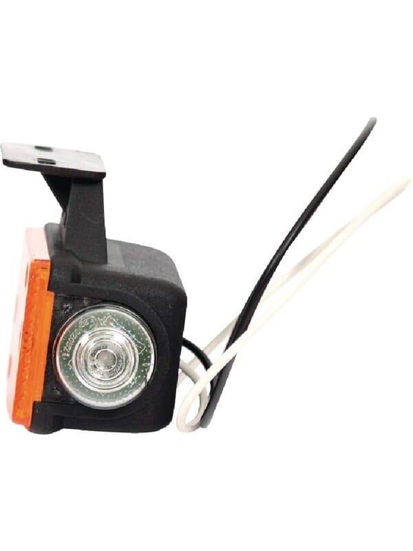 Žibintas RH LED, stačiakampis, 24 V, gintarinis, tvirtinamas varžtais, 136x49x55 mm, Waś