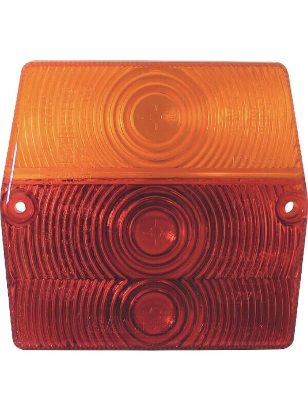 Žibinto gaubtas, gintarinis/raudonas, kvadratinis 100x93x21mm LH/RH/galinis
