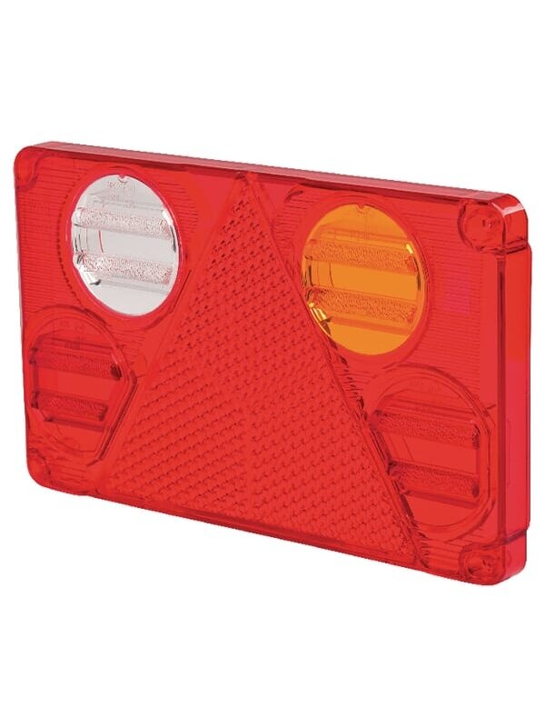 Žibinto gaubtas, gintarinis/raudonas/baltas 232x142 mm galinis/dešinysis Waś Žibinto gaubtas, gintarinis/raudonas/baltas 232x142 mm galinis/dešinysis Waś