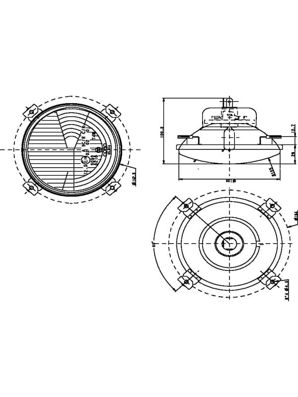 Žibintų įdėklas halogeninis, apvalus, skaidrus, Ø 142,5 mm, Cobo 2