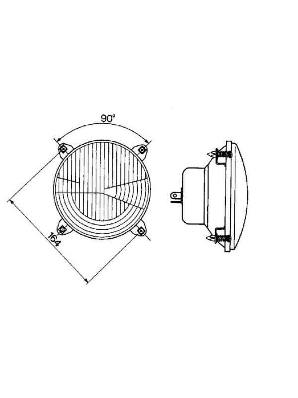 Žibintų įdėklas halogeninis, apvalus, skaidrus, Ø 142,5 mm, Cobo 1