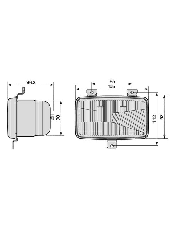 Žibintų įdėklas halogeninis, stačiakampis, skaidrus, 155x96,3 mm, Cobo 2 Žibintų įdėklas halogeninis, stačiakampis, skaidrus, 155x96,3 mm, Cobo 2
