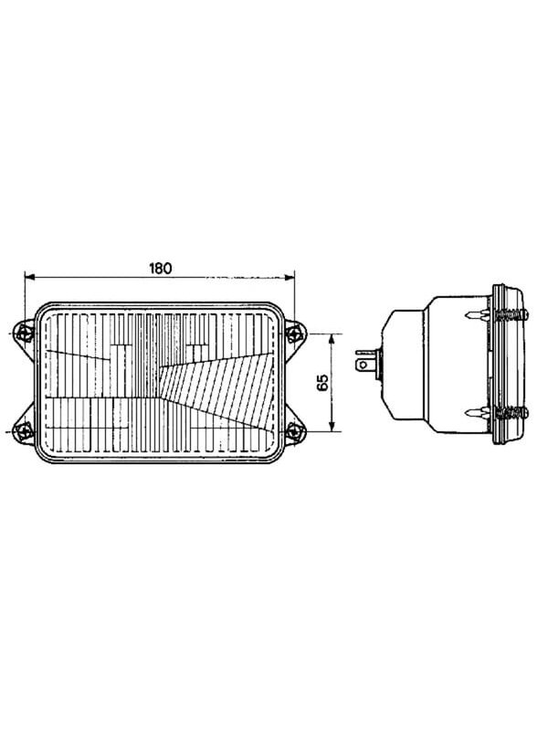 Žibintų įdėklas halogeninis, stačiakampis, skaidrus, 167x74x106,7 mm, Cobo 1 Žibintų įdėklas halogeninis, stačiakampis, skaidrus, 167x74x106,7 mm, Cobo 1