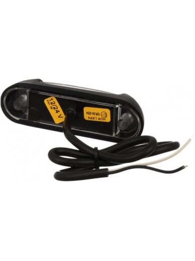 Žymėjimo lemputė LED, 0,8/1,7 W, stačiakampė, 12-24 V, raudona/balta, 110x30x28 mm, 4 LED, Kramp 2