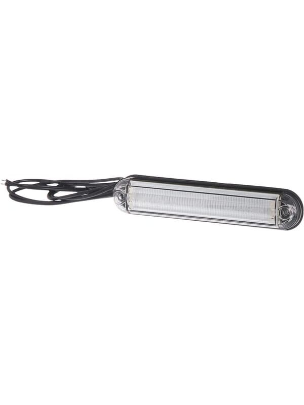 Žymėjimo lemputė LED, 0,3/1,3 W, stačiakampė, 12-24 V, balta, 133,8x26,8x14,4 mm, 6 LED, Kramp Žymėjimo lemputė LED, 0,3/1,3 W, stačiakampė, 12-24 V, balta, 133,8x26,8x14,4 mm, 6 LED, Kramp