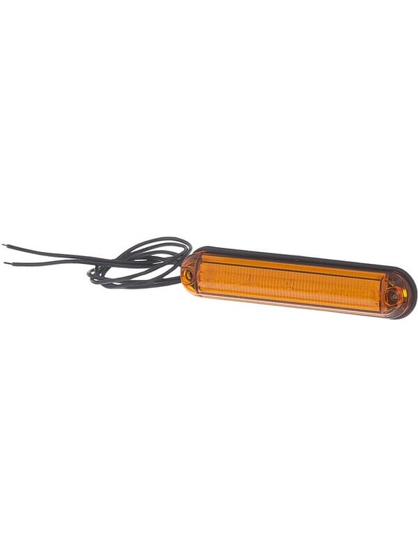 Žymėjimo lemputė LED, 0,7/1,5 W, stačiakampė, 12-24 V, oranžinė, 133,8x26,8x14,4 mm, 6 LED, Kramp