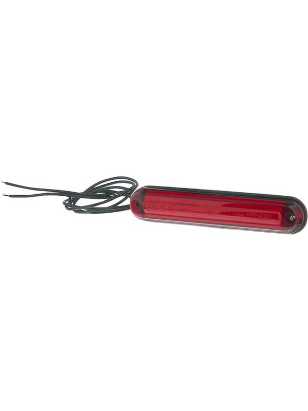 Žymėjimo lemputė LED, 0,7/1,5 W, stačiakampė, 12-24 V, raudona, 133,8x26,8x14,4 mm, 6 LED, Kramp Žymėjimo lemputė LED, 0,7/1,5 W, stačiakampė, 12-24 V, raudona, 133,8x26,8x14,4 mm, 6 LED, Kramp