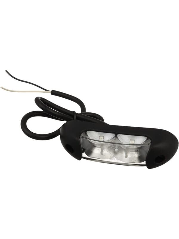 Žymėjimo lemputė LED, 0,8/1,7 W, stačiakampė, 12-24 V, raudona/balta, 110x30x28 mm, 4 LED, Kramp 1
