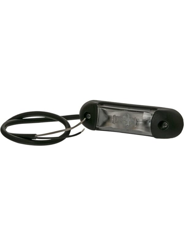 Žymėjimo lemputė LED, 0,8/1,7 W, stačiakampė, 12-24 V, raudona/balta, 110x30x28 mm, 4 LED, Kramp Žymėjimo lemputė LED, 0,8/1,7 W, stačiakampė, 12-24 V, raudona/balta, 110x30x28 mm, 4 LED, Kramp
