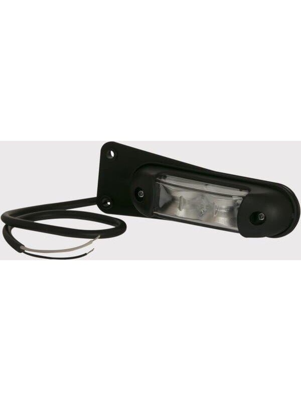 Žymėjimo lemputė LED, 0,8/1,7 W, stačiakampė, 12-24 V, raudona/balta, 139x35x35 mm, 4 LED, Kramp