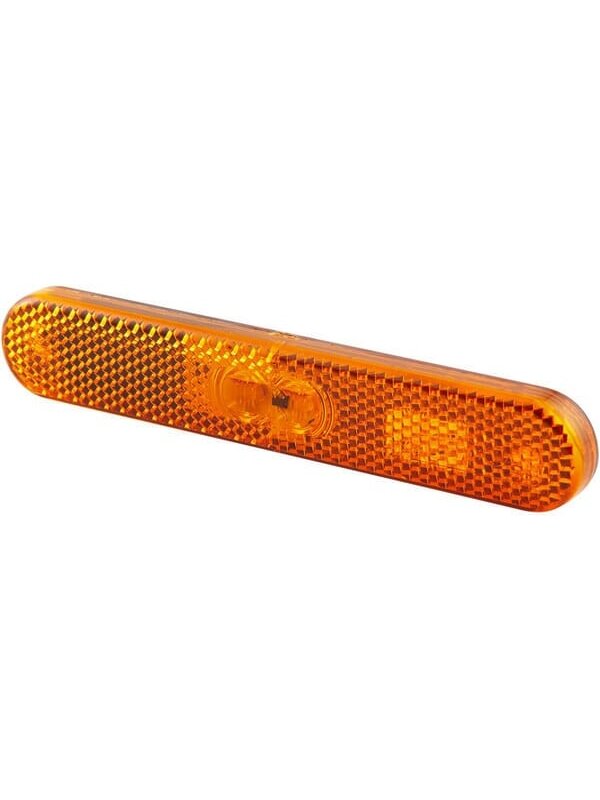 Žymeklio šviesos diodas, 0,50 W, stačiakampis, 12 V, geltonas, korpusas oranžinis, tvirtinamas varžtais, 134,9x9,5x23,4 mm AMP kištukas, 2 šviesos diodai, "Hella Žymeklio šviesos diodas, 0,50 W, stačiakampis, 12 V, geltonas, korpusas oranžinis, tvirtinamas varžtais, 134,9x9,5x23,4 mm AMP kištukas, 2 šviesos diodai, "Hella